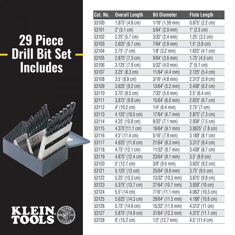 Klein Tools 29 PC DRILL BIT SET