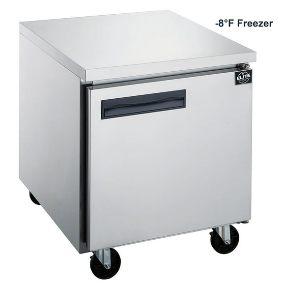 29 in. Worktop/Undercounter Freezer 7 Cu.Ft. Commercial Freezer in Stainless Steel, NSF Certified