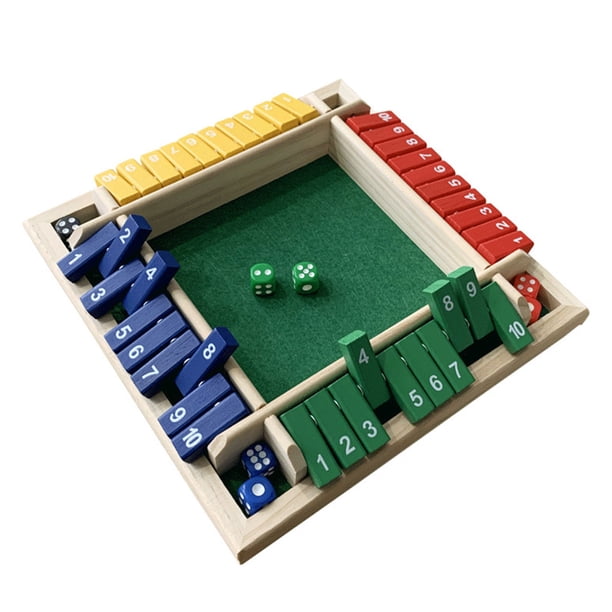 Sidaley Juego de tradicional para beber, fiesta de adultos, portátil, 4 jugadores, juegos de mesa, Camping, viaje, 1-10 números, juguete, regalo Kits de experimentos de química 4 colores
