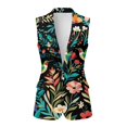 thumbnail image 2 of Uorisanigo Floral Print Women's Vest Suit Open Front with Pockets Sleeveless Womens Waistcoat Vest Size M Button Front Vests Top Fashion, 2 of 7