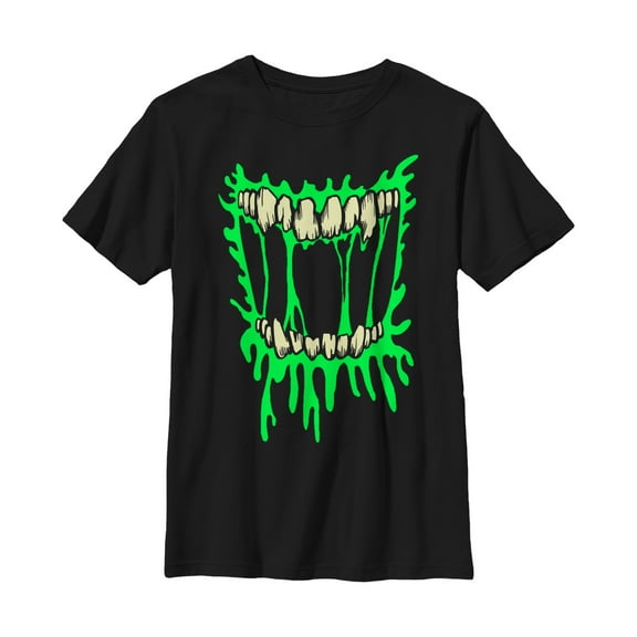 Boy's Lost Gods Halloween Zombie Smile Graphic Tee Black Medium