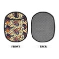 thumbnail image 2 of Pofeuu Fashion Hippie Girl Print Silicone Pot Mat Mitten With Hanging Loop Heat Resistant Oven Mitts Non-Slip Bbq Baking Smoking Potholders, 2 of 7