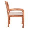 thumbnail image 6 of Acacia Wood Simple Patio 5-Piece Dining Set with x-shaped back - Brown, 6 of 6
