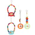 thumbnail image 3 of 4pcs Bird Swing Toy Colorful Interactive Bite Resistance Parrot Hanging Toys for Parakeet Cockatiel Bird, 3 of 9