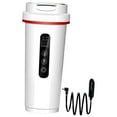 thumbnail image 2 of jifeng Car Electric Kettle Heating Drinking Cup for Coffee Tea Milk Stainless Steel White, 2 of 9