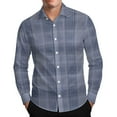 thumbnail image 3 of BiZtdJrK Plaid Shirts for Men Casual Button Down Lapel Regular Fit Work Tops Long Sleeve Hawaiian Shirt, Gray, XL, 3 of 9