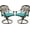 Antique Bronze / Ocean Blue, variant on MEETWARM 2 Piece Patio Dinning Swivel Chairs Rocker, Outdoor All-Weather Cast Aluminum Chairs, Patio Bistro Dining Chair Set with Cushions for Garden Deck Backyard,White