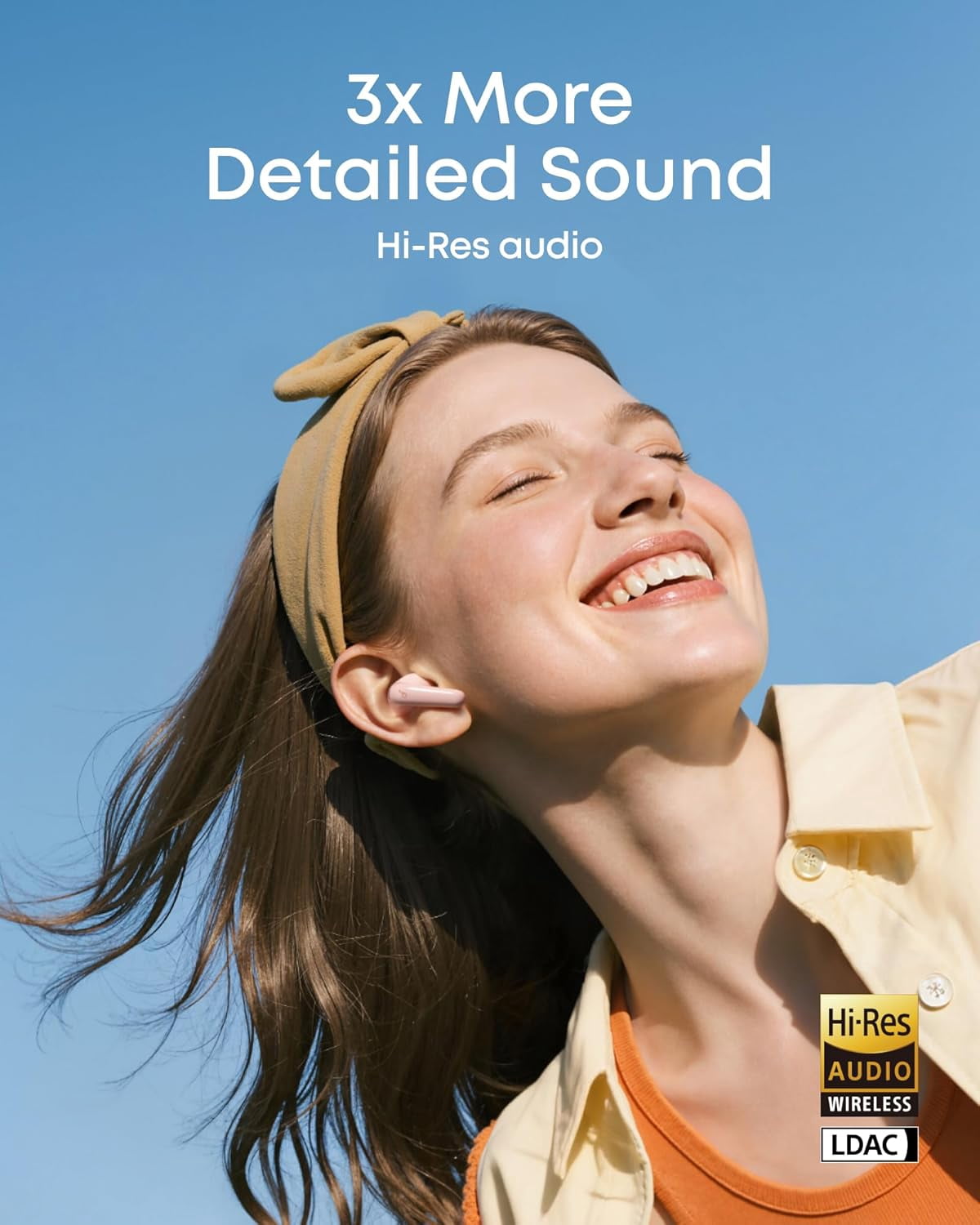 soundcore P31i Wireless Earbuds – Hi-Res Audio, Adaptive Noise Cancelling, 50H Battery Life, Fast Charging, IP55, Ultra-Portable – Pink
