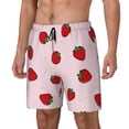 thumbnail image 2 of Uemuo Strawberry Pattern Mens Swim Trunks Quick Dry Board Shorts with Mesh Lining, Stretch Beach Shorts Quick Dry No-Chafing Board Shorts-, 2 of 9