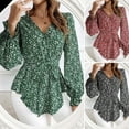 thumbnail image 5 of Kadahis Women Boho V Neck Shirts Floral Print Casual Tops Women Long Sleeve, 5 of 5