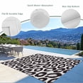 thumbnail image 3 of Leopard Printed Outdoor Rug for Patio/Deck/Porch, Non-Slip Large Area Rug 5 x 7 Ft, Farmhouse Vintage Animals Black Grey Indoor Outdoor Rugs Washable Area Rugs, Reversible Camping Rug Carpet Runner, 3 of 8