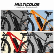 Racer Electric Bicycle for Adults, 21-Speed Mountain Ebike with 1200W 28MPH Brushless Motor, 48V10.4Ah Removable Battery, 27.5X2.1 Tire Step Over E-MTB, Black with Fender & Rear Rack