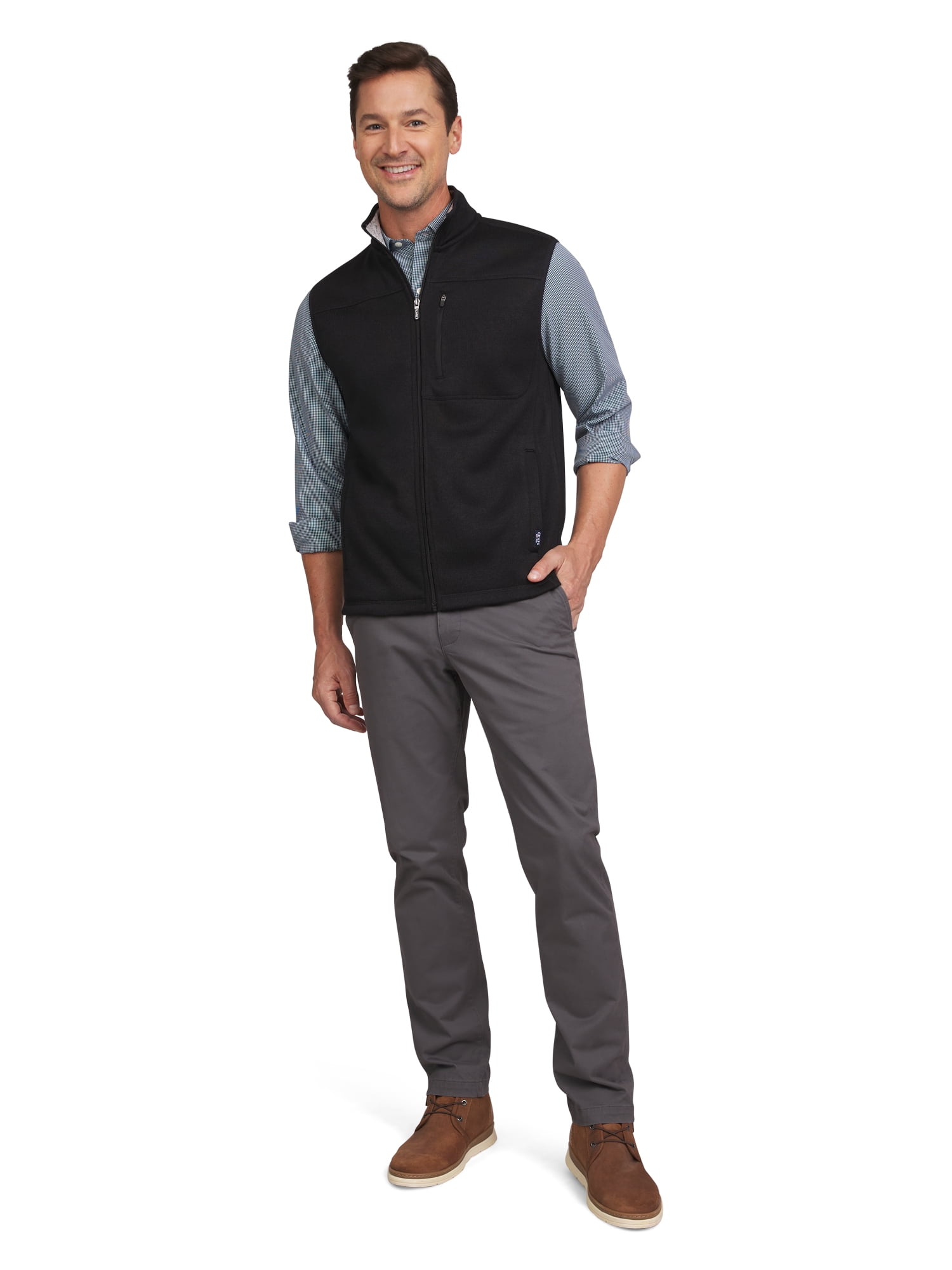 Chaps Men's & Big Men's Zip Up Sweater Fleece Vest