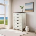 thumbnail image 4 of Rattan Night Stand Set of 2, Boho Night Stand with 2 Rattan Drawers, Large Bedside Table Side Table with Open Storage Shelf, Farmhouse Nightstand for Bedroom Living Room, 4 of 8
