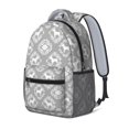 thumbnail image 2 of Chihuahua and Roses Gray Pattern Backpack for School, Cute School Bag with Adjustable Shoulder Straps and Padded Back, 15.3"x11"x6.7", 2 of 5