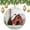 Pattern, variant on Beautiful Red Barn Christmas Ceramic Ornament Country Winter Scene with Red Barn Decorative 3" Circle Ceramic Ornament Christmas Tree Decorations Merry Xmas for Family & Friends