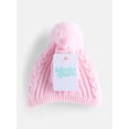 thumbnail image 2 of Wonder Nation Baby Boys or Girls Pom Pom Beanie and Mittens Set, 2 Piece, One Size, 2 of 4
