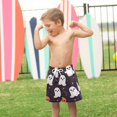 thumbnail image 4 of FORMRS Boys Swim Trunks Quick Dry Mesh Liner Boardshorts Sizes XS-XL, White Halloween Ghosts, 4 of 7