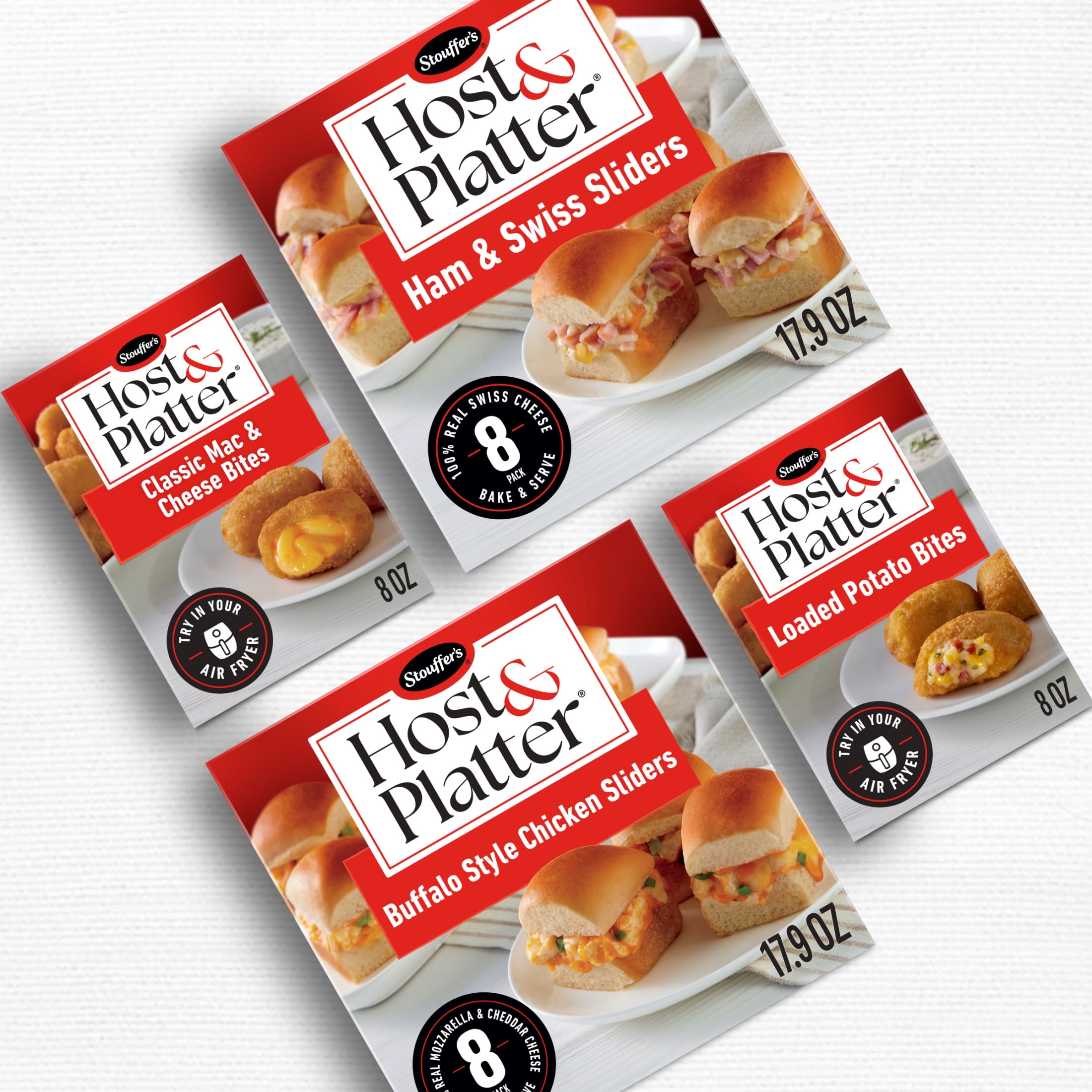 Stouffer's Host & Platter Frozen Appetizer Mac and Cheese Bites, Air Fryer Sides, 8 oz (Frozen)