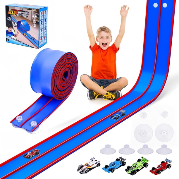 Pista de Autos de Carrera Flexible FUTESI 4.5m con Ventosas para Niños 3+