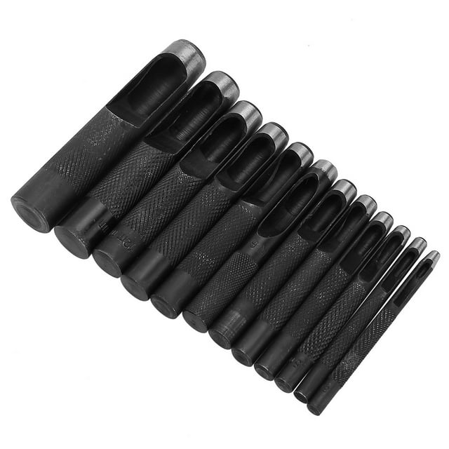 Ensemble de Poinçonneur en Cuir Ergonomique, Outils en Acier Durables à Commande Manuelle pour Poinçonnage Précis, Conception de Flûte à Large Puce, Collection d'Artisanat de Haute Performance pour Poinçonnage en Cuir