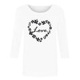 thumbnail image 4 of St. Patrick's Day Graphic Tee for Women LOVE Script Heart Shamrock Border Crewneck Long Sleeve Lightweight Soft Festive Holiday Celebration Top, 4 of 7