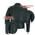 thumbnail image 5 of Dream Apparel Leather Motorcycle Jacket for Men Moto Riding Classic Biker Jacket with Removable Liner Black, 5 of 7