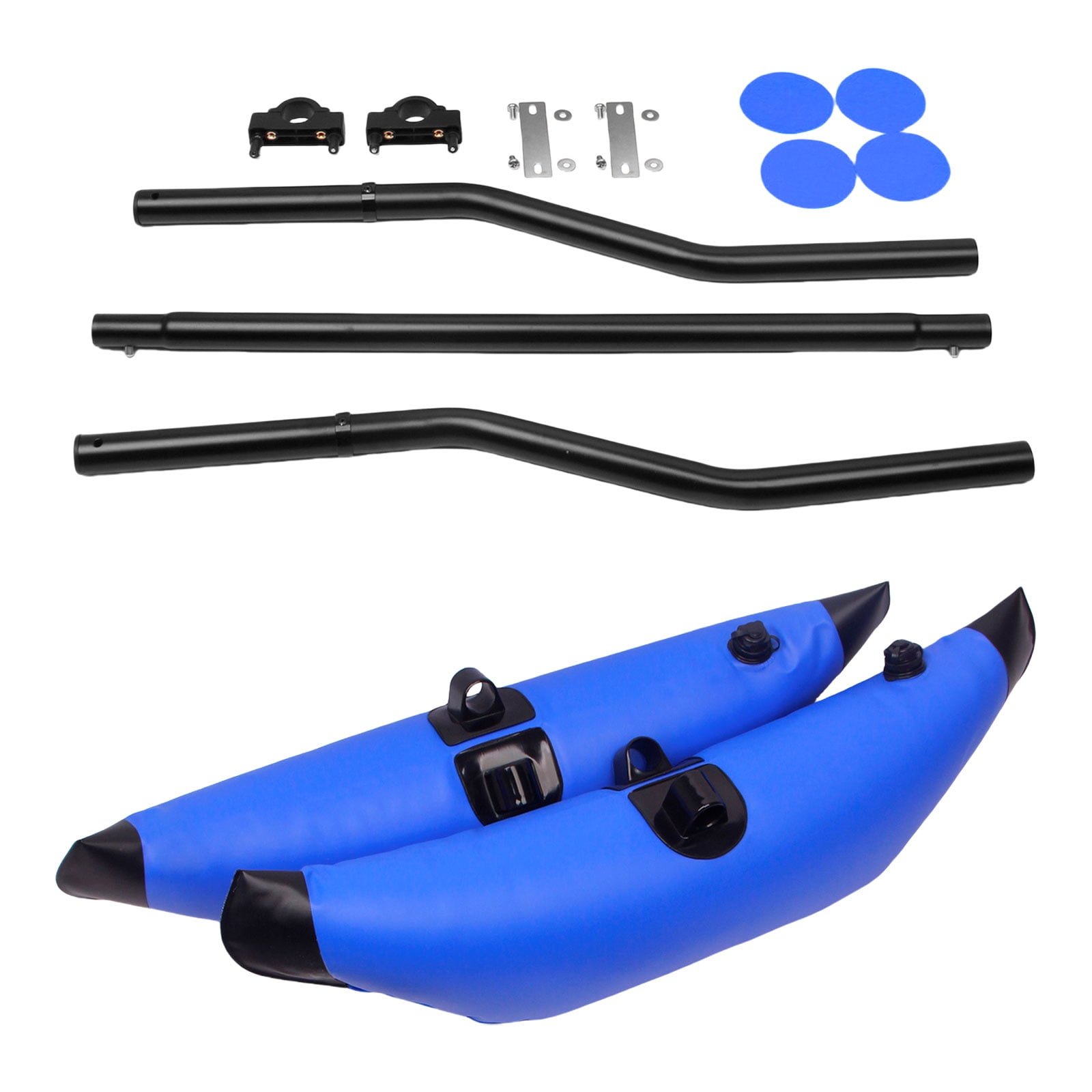 RUISINERY Kayak PVC Inflatable Float with Side Arm Rod, Kayak Boats Fishing Standing Float Stabilizer Systems Set