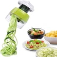 thumbnail image 2 of SUTENG Handheld Spiralizer Vegetable Slicer, 4 in 1 Grater Slicer, for Vegetables, Spaghetti, Fruit, Thick and Thin Pasta Spirals, Easy to Clean, Quick Shred, for Low Carb, Gluten-Free Meals, 2 of 7
