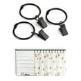 thumbnail image 5 of 20 Pack Openable Curtain Rings with Clips Metal Hangers Ring 1.26 Inch Interior Diameter Rust Proof for Heavy Duty, 5 of 5