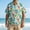Green, variant on Yertdoel Hawaiian Shirt for Men Summer Funny Floral Printed Short Sleeve Loose Fit Button Down Beach Tops Outdoor Fashion Cozy Lightweight Casual Shirts