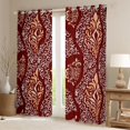 thumbnail image 2 of Erosebridal Red Paisley Blackout Curtains Set of 2 (52x84 Each), Hippie Bohemian Window Curtains, 2 of 6