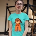 thumbnail image 3 of Tee Hunt Adorable Dorkie in Glasses T-Shirt Toy Dog Women's T-Shirt Tee, Light Blue, 3X-Large, 3 of 5