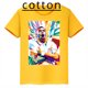 thumbnail image 2 of Camiseta deportiva de algodón amarilla de manga corta de verano para niños y niñas con estampado de avatar de Mbappé, 2 of 5