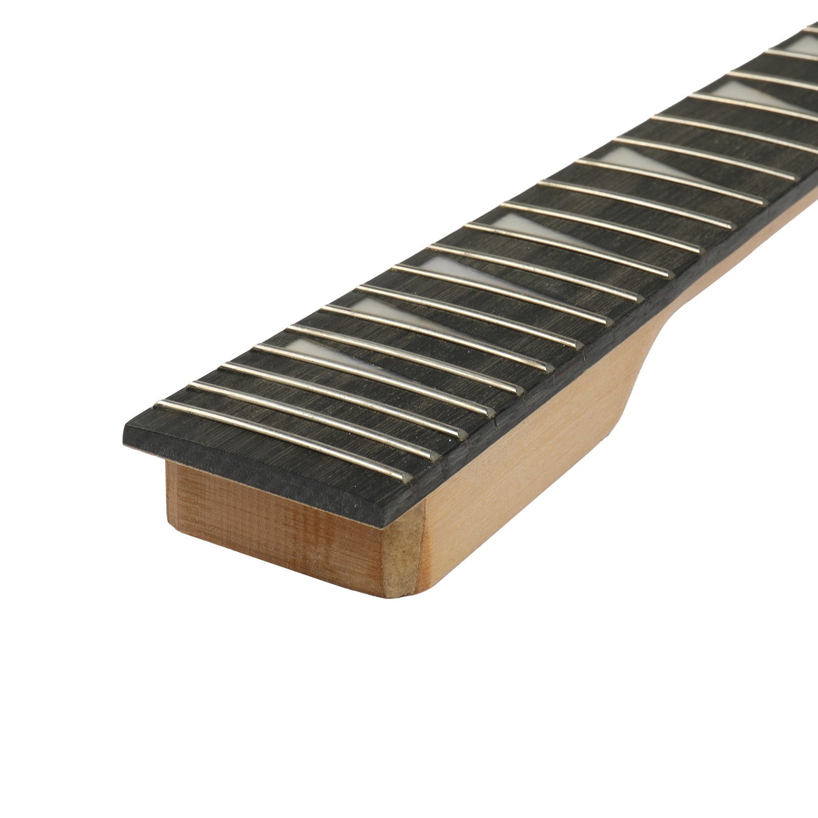 DIY 6 String Flame Shaped Style HSH Electric Guitar Kits with Mahogany Body, Maple Neck and Accessories White