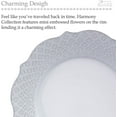 thumbnail image 4 of SILVER FLORAL RIMMED PLATES | Elegant Salad Plates | Harmony Collection | 9” – 10 PC, 4 of 5