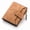 Brown, variant on Small Wallet for Women, Bifold Compact Breathable Soft Leather Wallet with Card Holder, Zipper Coin Pocket and ID Window, Pink