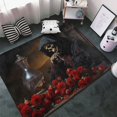 thumbnail image 3 of Elegant Rose Skull Shaggy Area Rug, Rugs for Living Room Bedroom Non Slip Door Mat Indoor Carpet Machine Washable Nursery Home Decor Floor Mats for Entryway 60x39in-#, 3 of 5