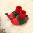 thumbnail image 5 of Esho Christmas Baby Shoes Snow Boots, Infants Winter Xmas Plush Warm Slipper Shoes Santa Elf Booties Shoes 0-18M, 5 of 7