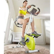 leikefitness LEIKE X Bike Ultra-Quiet Folding Exercise Bike, Magnetic Upright Bicycle with Heart Rate,LCD Monitor and easy to assemble