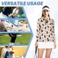 thumbnail image 7 of Uorisanigo Cute Dachshund Long Sleeve Golf Polo Shirts Relaxed Casual Hiking Running Workout Tops Quarter Zip Daily Wear for Tennis Hiking & Outdoor Sports, 7 of 7