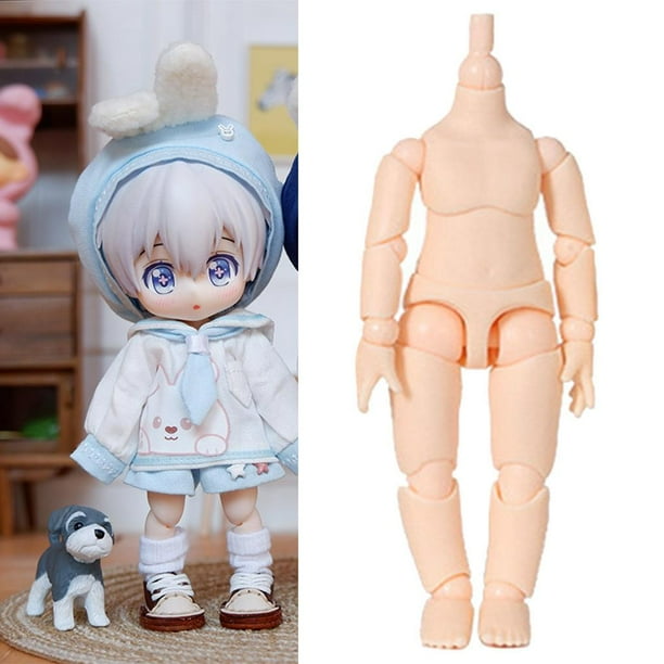 2x Muneca BJD articulada con 13 movible cuerpo desnudo con manos de repuesto sin cabeza OB11 de accion para 1 12 piezas Yotijar Cuerpo de muneca BJD Bodega Aurrera en linea