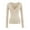 Beige, variant on Long Johns For Women Thermal Women'S Long Sleeve Tops Ndbuld Women's Solid Color Long Sleeved V-neck Lace Patchwork Bottom Shirt Top Beige,M