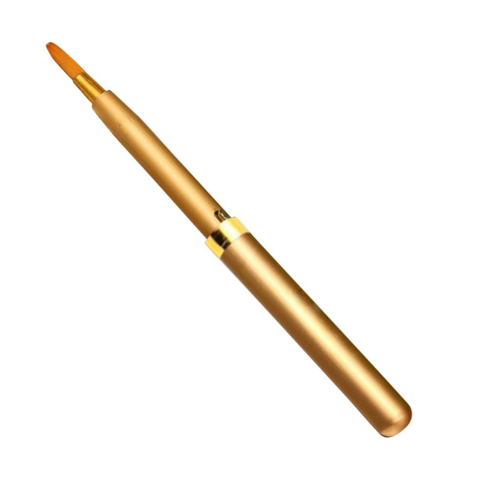 Retractable Lip Makeup Brushes Double-Ended Retractable Lip Brush Travel Lipstick Gloss Makeup Brush, Random Color