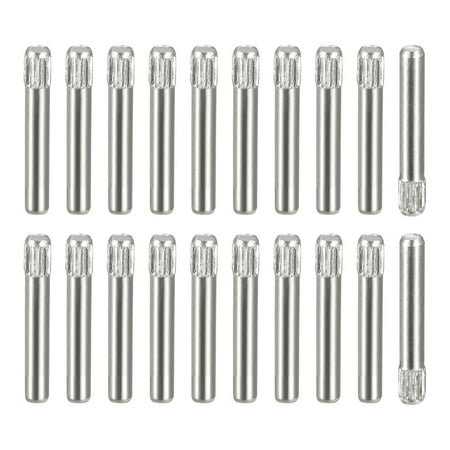 

2x14mm 304 Stainless Steel Dowel Pins 20 Pack Knurled Head Flat End Dowel Pin