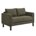 thumbnail image 2 of Hawken Boucle Fabric Loveseat in Antique Espresso, 2 of 9