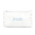 thumbnail image 1 of Bolsa de cosméticos xo, Fetti White Satin Bride para despedida de soltera, 1 of 7