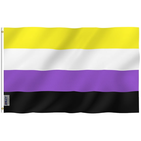 Anley 3x5 Foot Non-Binary Pride Flag - NB Pride Genderqueer Gender Identity Flag
