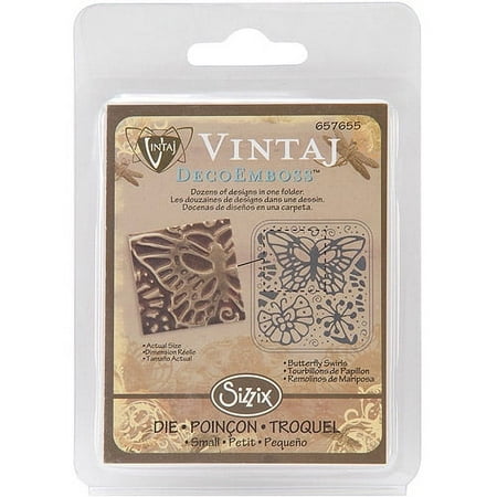 Vintaj DecoEmboss Die For Sizzix Bigkick Machine - Butterfly Swirls