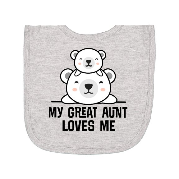 Inktastic My Great Aunt Loves Me Polar Bear Newborn Bib